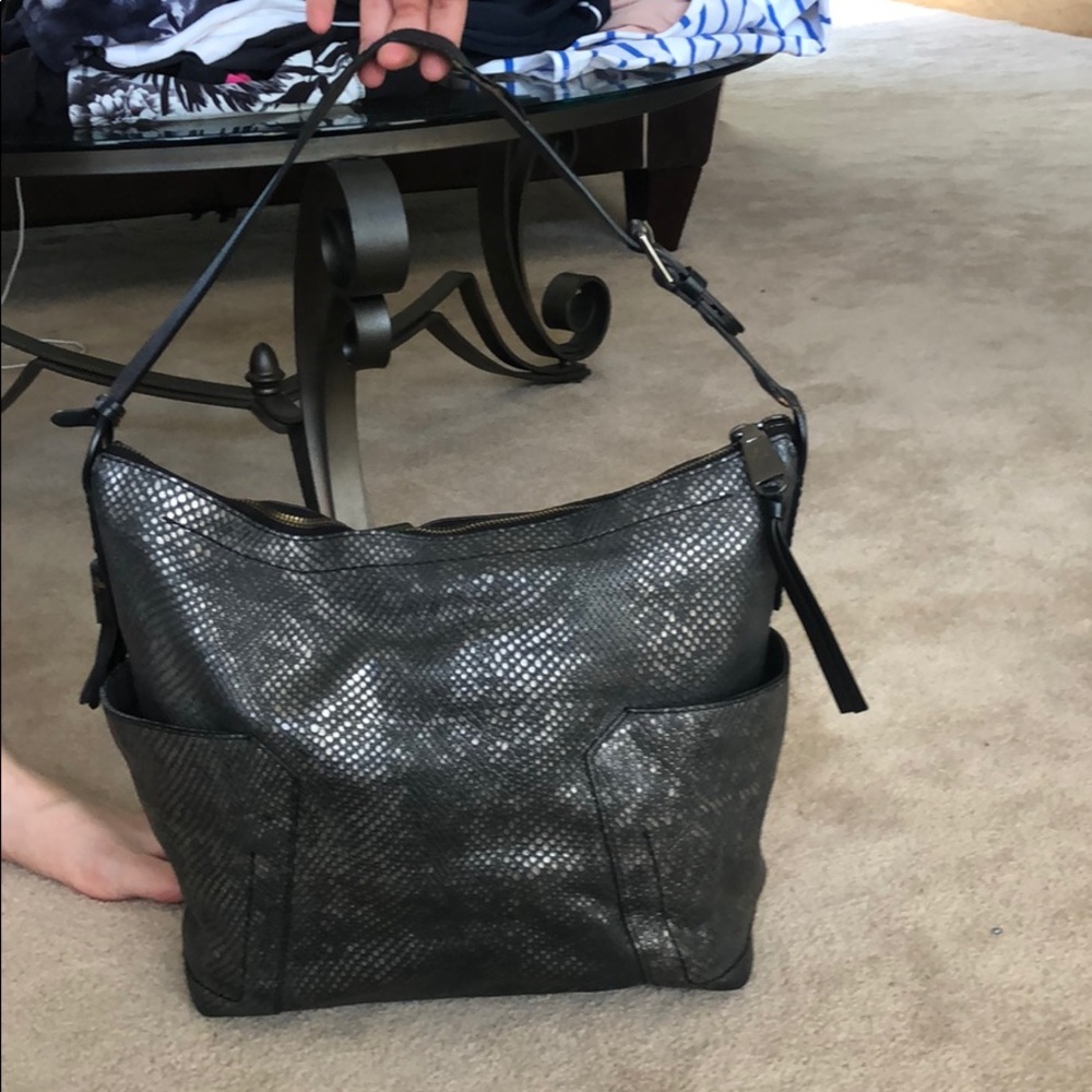 cole haan snakeskin print purse